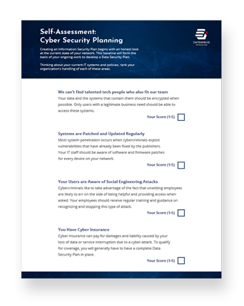 Self Assessment: Cyber Security Planning